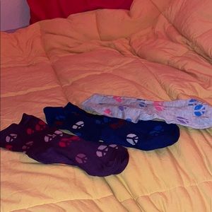 Peace sign mid rise socks